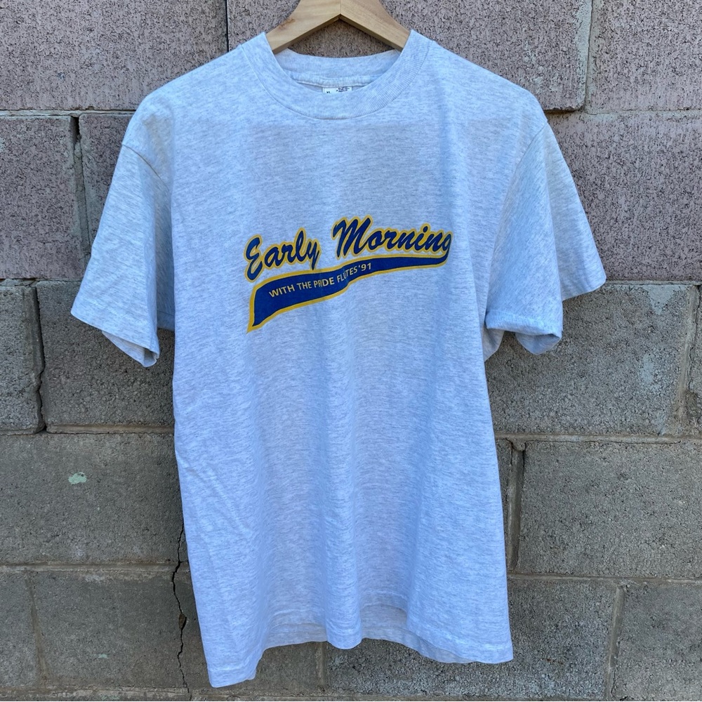 Vintage Early Morning Pride Flutes High School Band Shirt 1991 Size XL